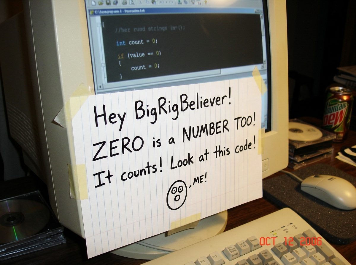 the image attached to this 2006 forum post: quote=BigRigBeliever0 is a NUMBER too :dumb: :banghead: :rofl:/quote rustypod is a real repository with a real commit history, please forgive my insistence on verification before memes (^^) :smile: :please: